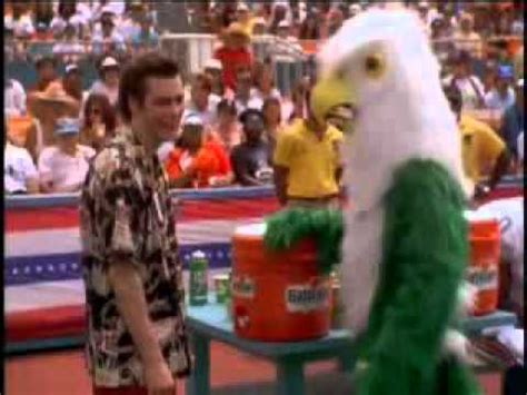 Ace Ventura confronts mascot